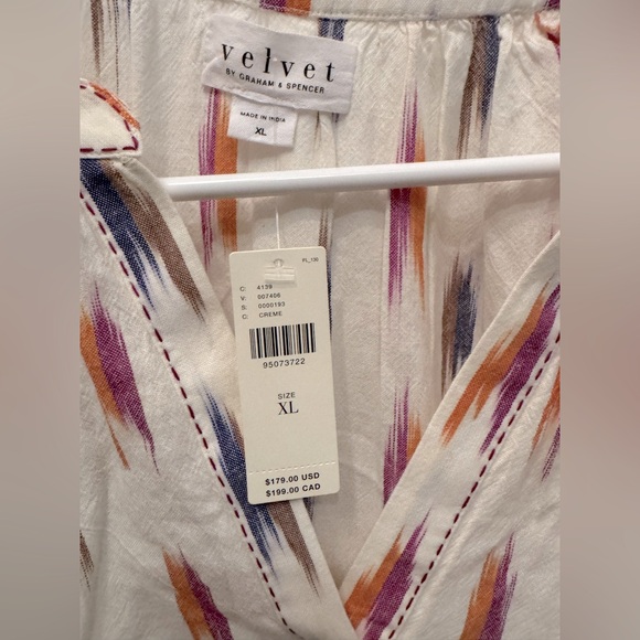 NWT Size L - Velvet by Graham & Spencer 100% Cotton Romee Dress (NWT US$ 179) - Picture 12 of 12